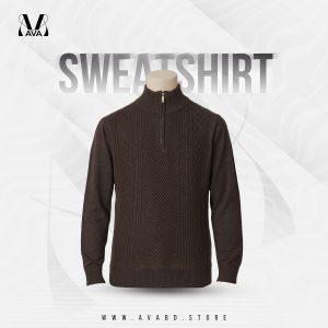 Urban Luxe Textured Half-Zip Sweater - Deep Charcoal Edition