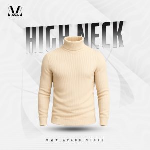 High-Neck Soft Cream Beige Burberry