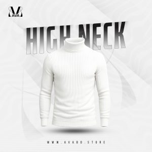 High-Neck White Burberry